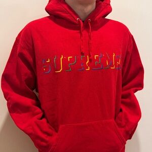Supreme Bold Red Hoodie